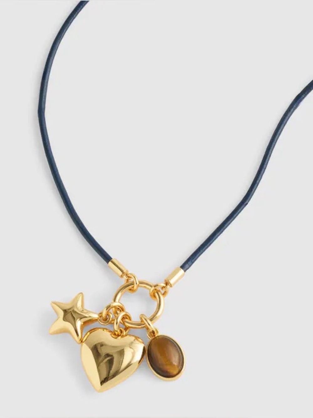 Madewell heart Charm cord Necklace